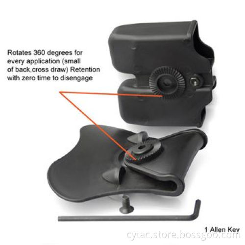 Police Military Equipment Double Magazine Holder for Taurus 24/7, Made of Black Polymer